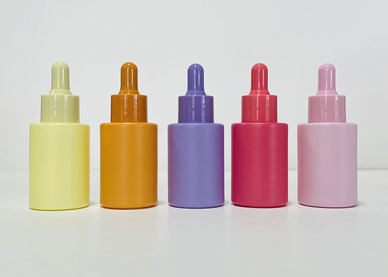 Crème cosmétique libre de bouteille de compte-gouttes de BPA 1oz 30ml autour des couleurs multiples
