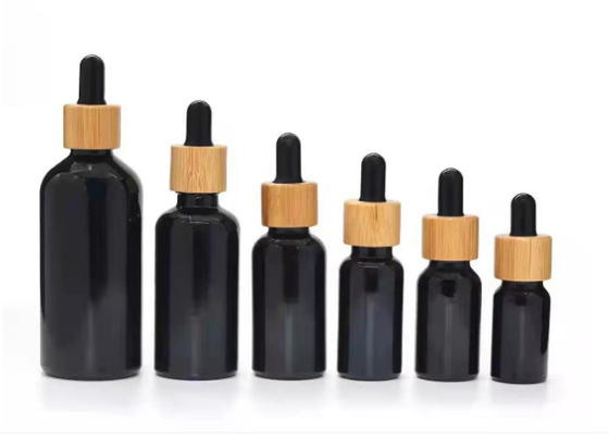 Givrer les bouteilles noires de compte-gouttes de parfum de bouteille cosmétique du compte-gouttes 100ml
